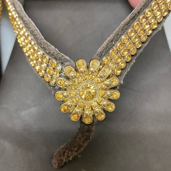 Yellowbox Gold Bling Sparkle Flip-Flops Size 11 - Picture 6 of 7
